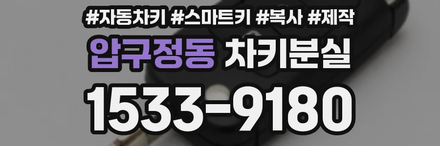 압구정동 차키분실