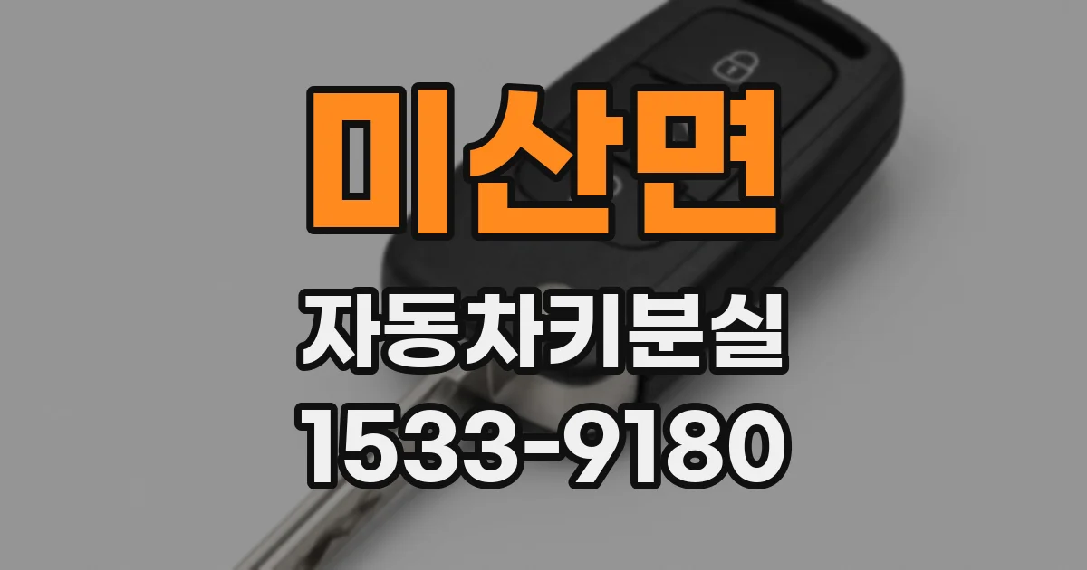 미산면 자동차키분실