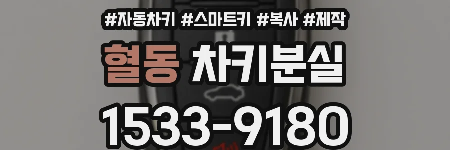 혈동 차키분실