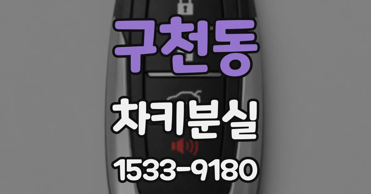 구천동 차키분실