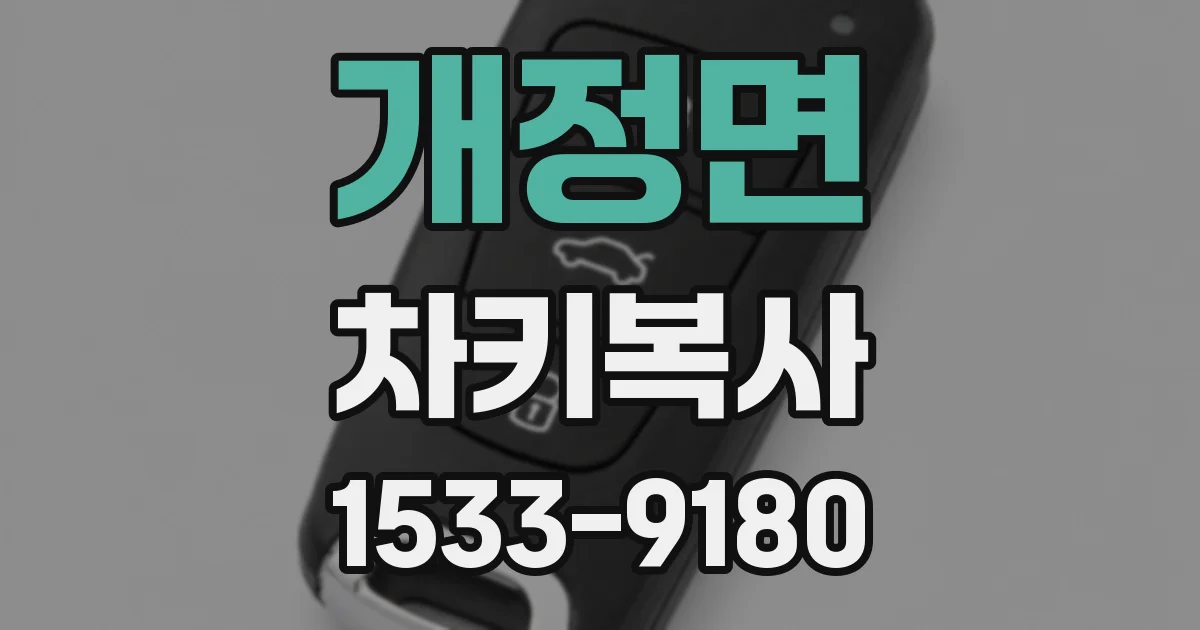 개정면 차키복사