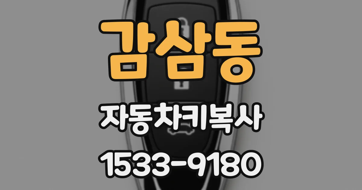 감삼동 자동차키복사