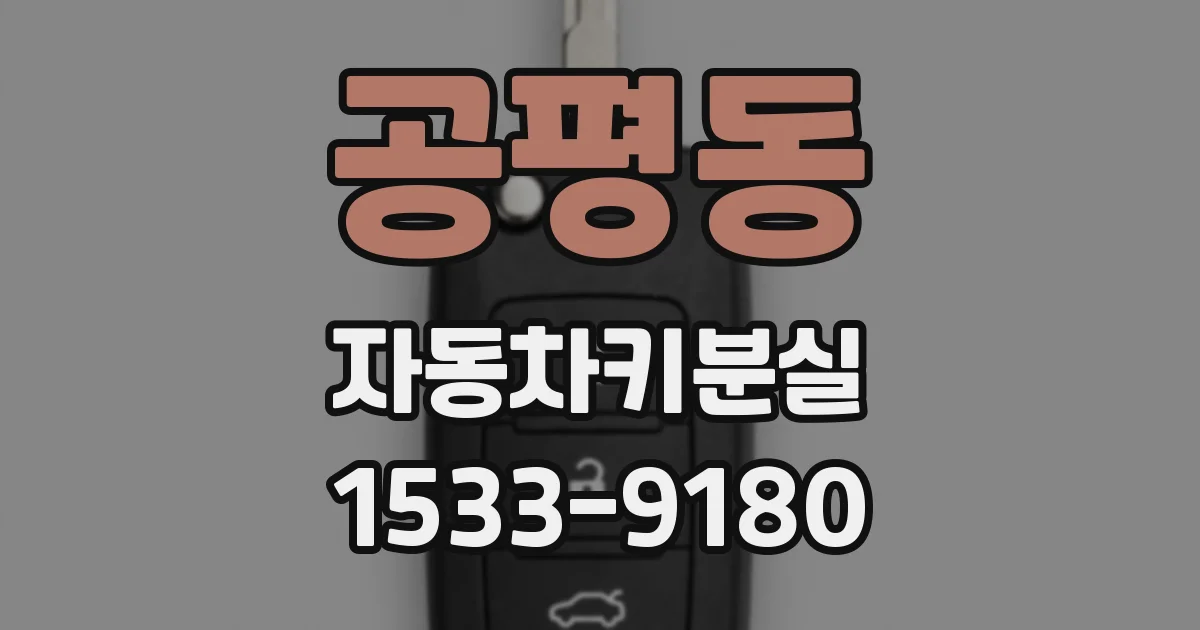 공평동 자동차키분실