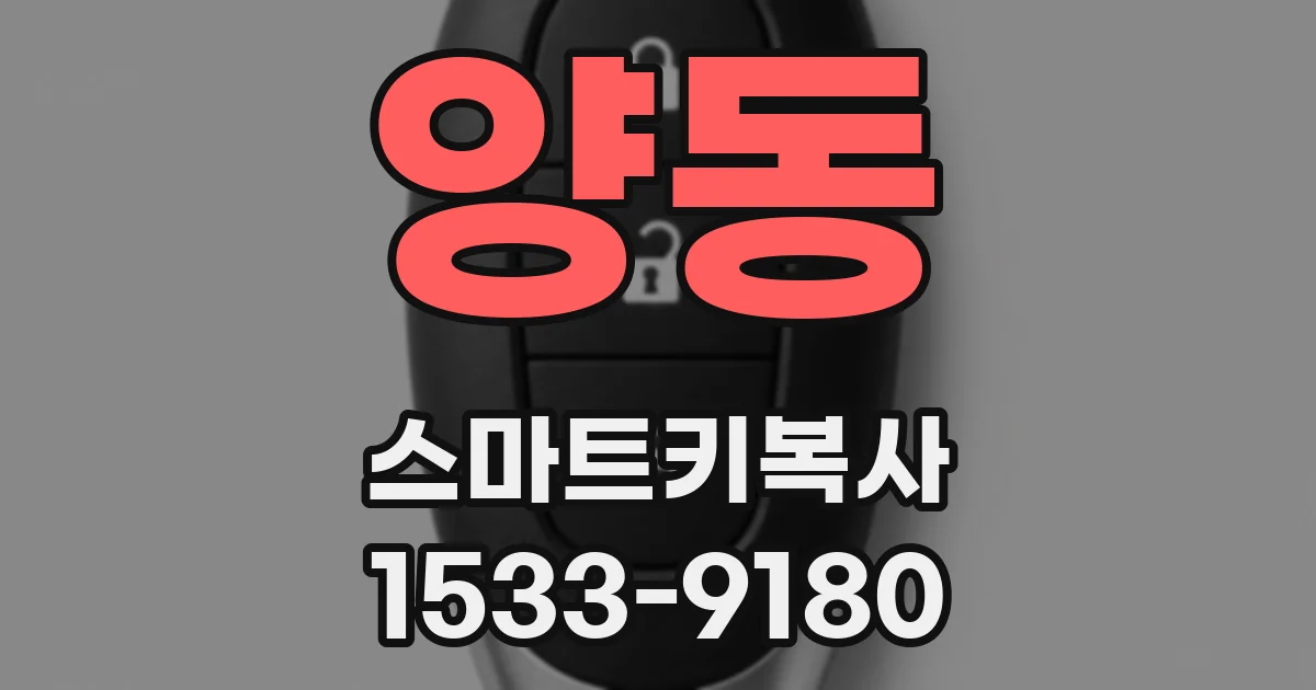 양동 스마트키복사