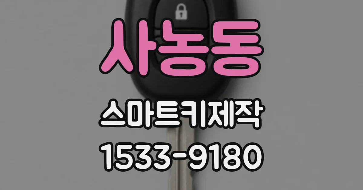 사농동 스마트키제작
