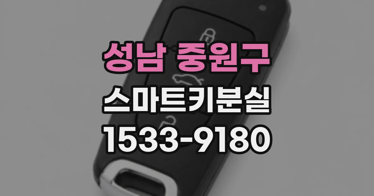 성남 중원구 스마트키분실