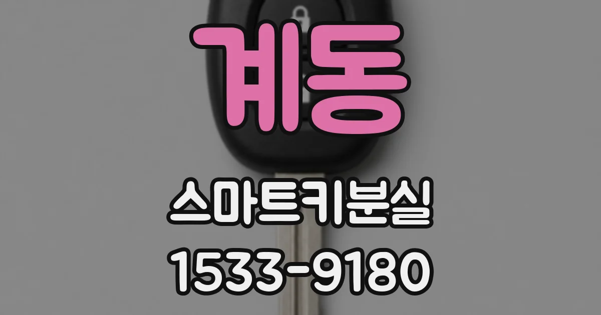 계동 스마트키분실