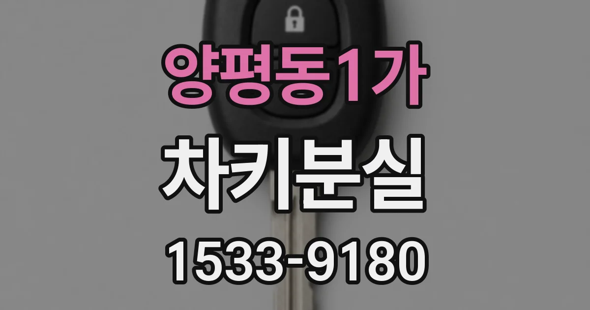 양평동1가 차키분실
