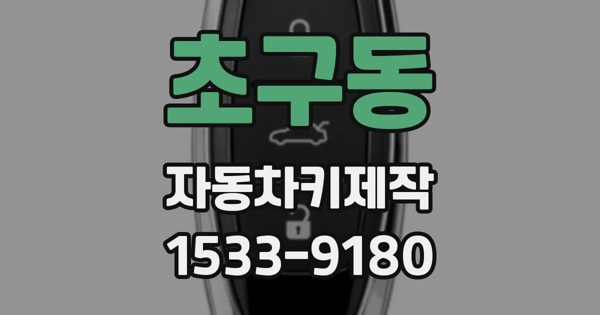 초구동 자동차키제작