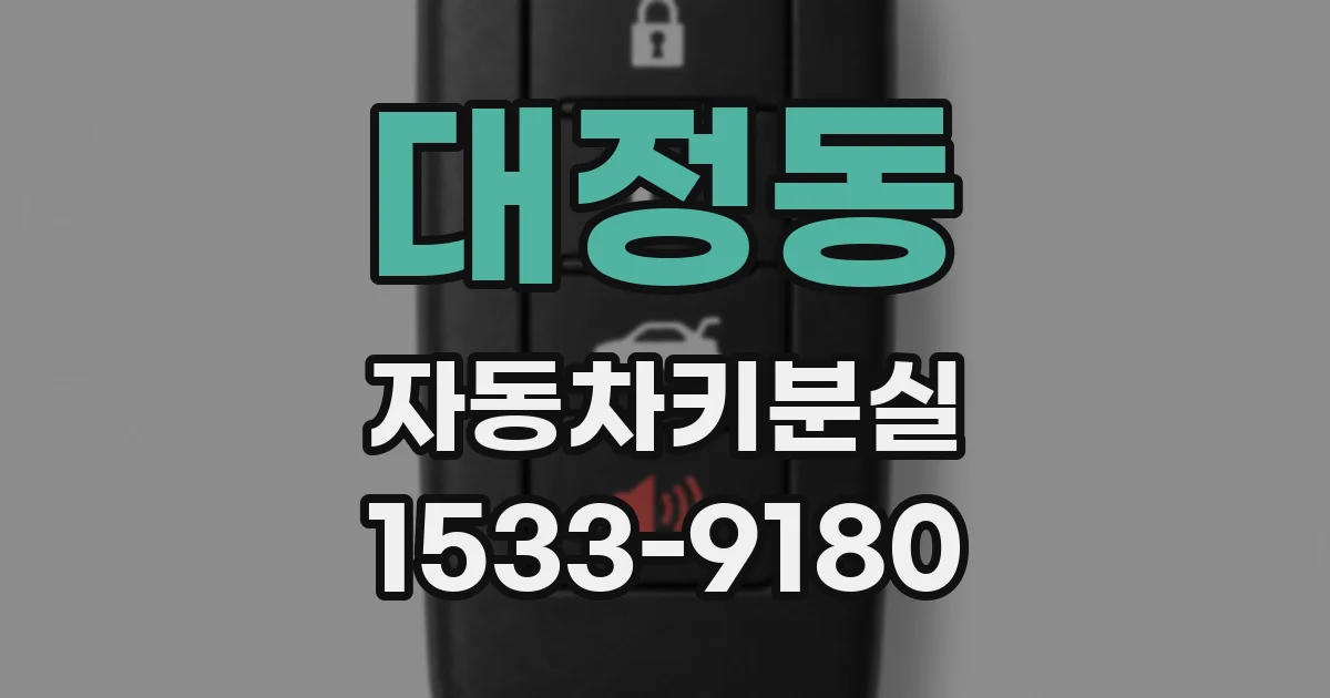 대정동 자동차키분실