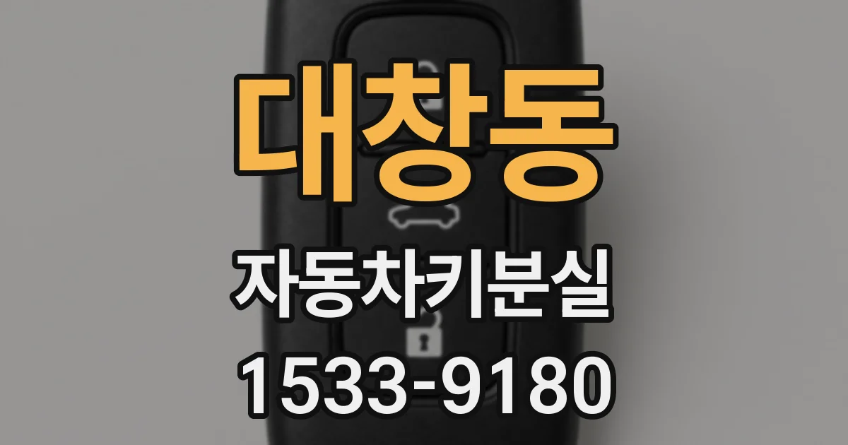 대창동 자동차키분실