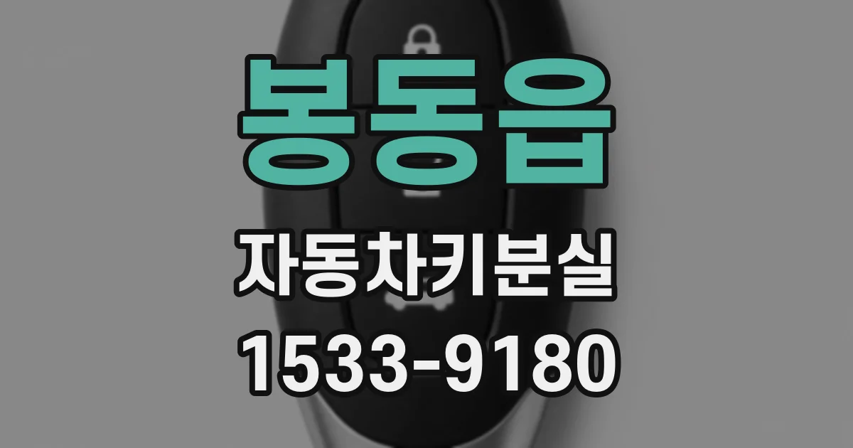 봉동읍 자동차키분실