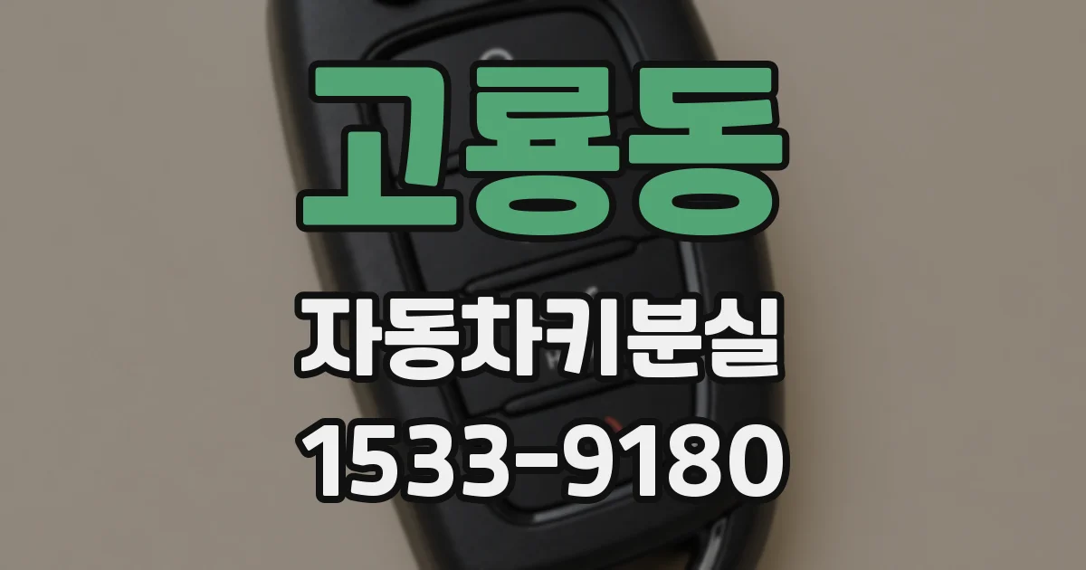 고룡동 자동차키분실