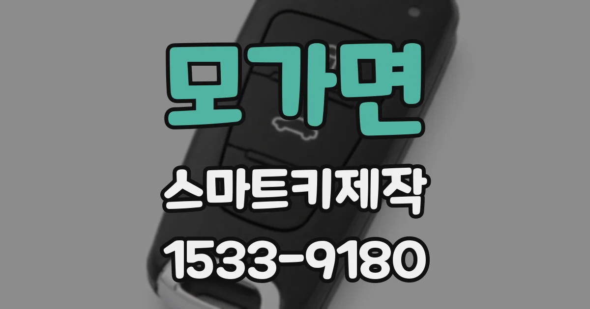 모가면 스마트키제작