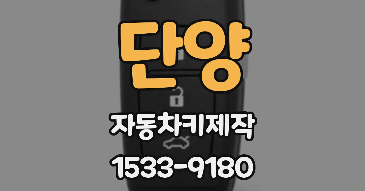 단양 자동차키제작