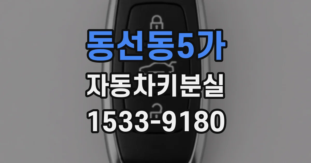 동선동5가 자동차키분실