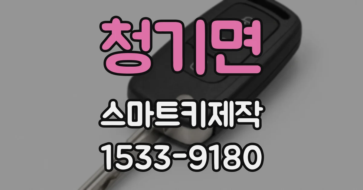 청기면 스마트키제작
