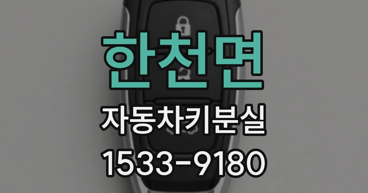 한천면 자동차키분실