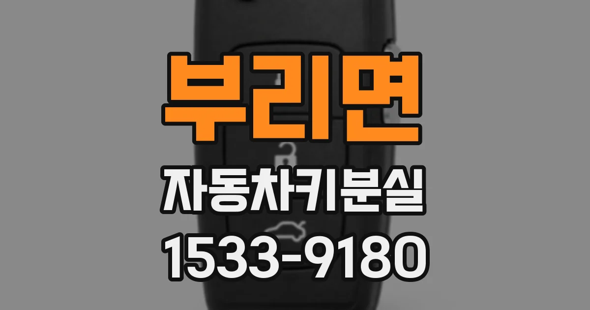 부리면 자동차키분실