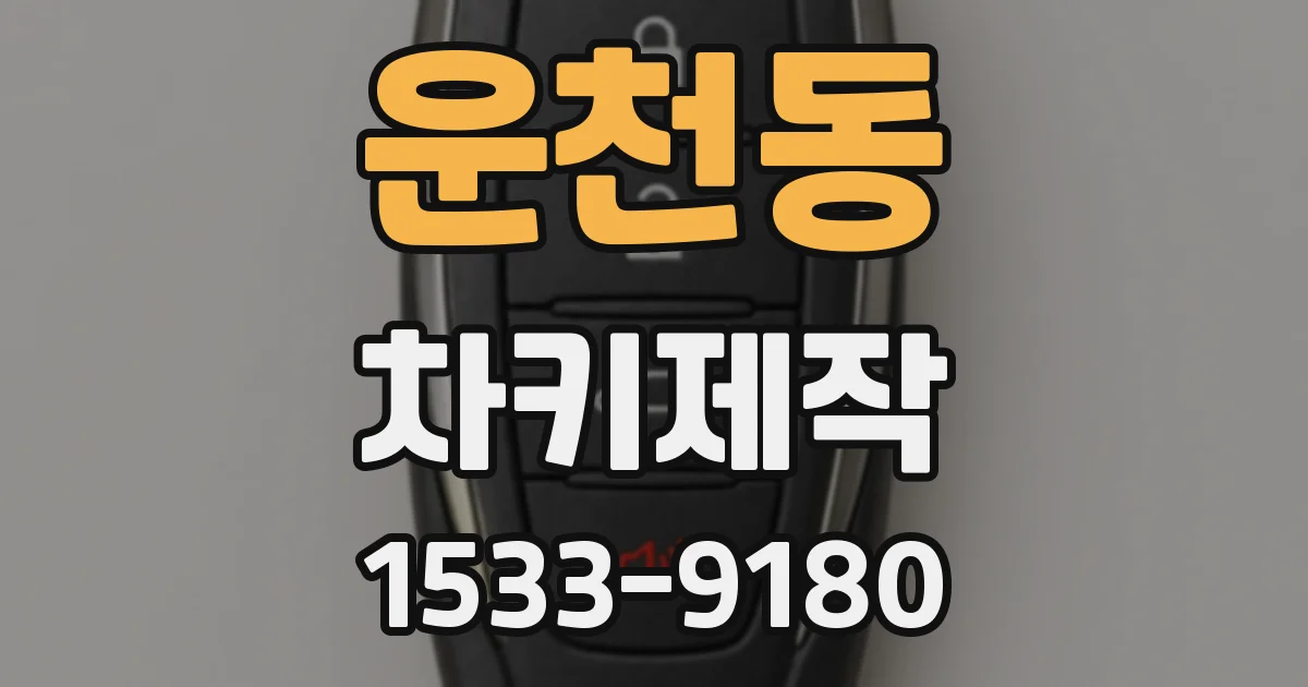 운천동 차키제작