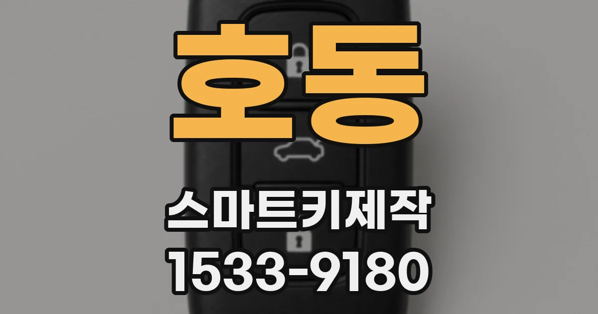 호동 스마트키제작