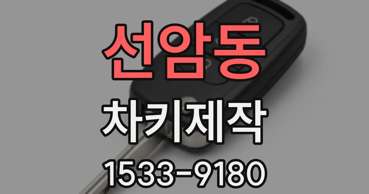 선암동 차키제작