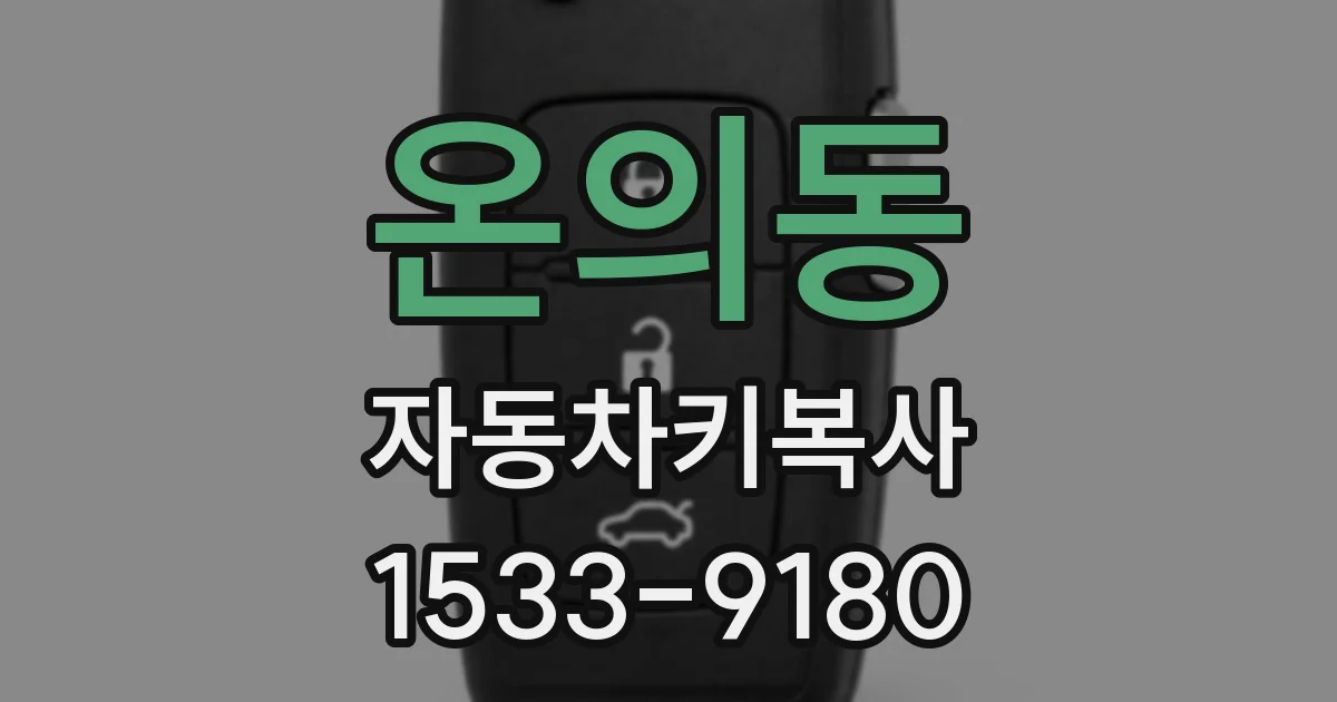 온의동 자동차키복사
