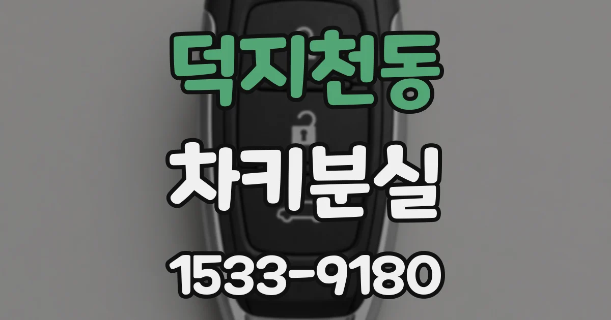 덕지천동 차키분실