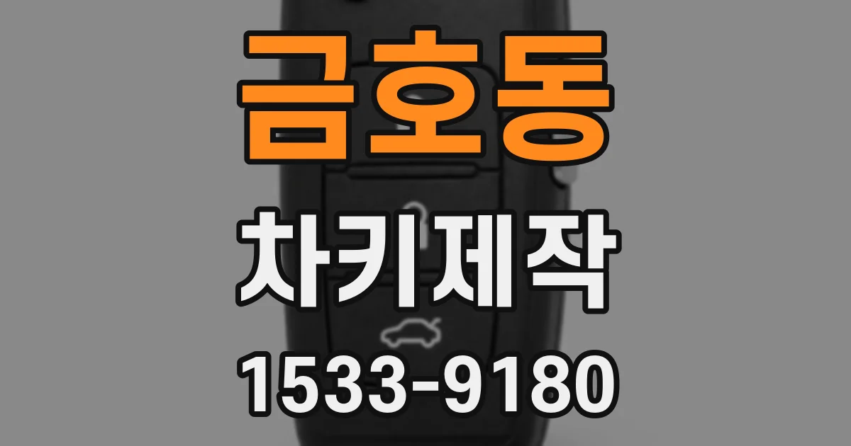 금호동 차키제작