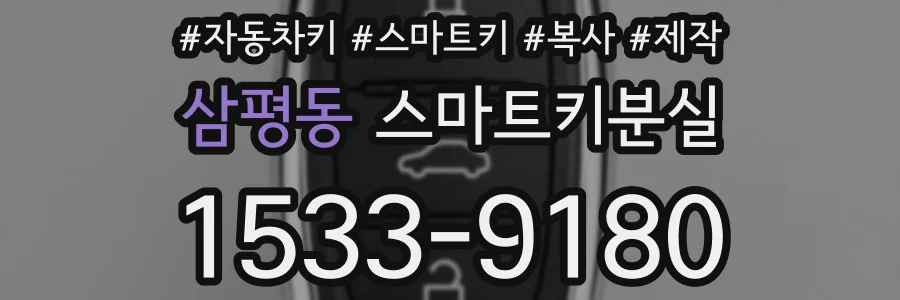 삼평동 스마트키분실