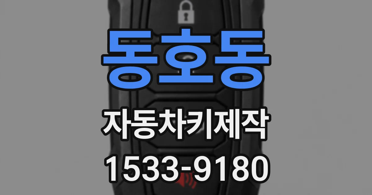 동호동 자동차키제작