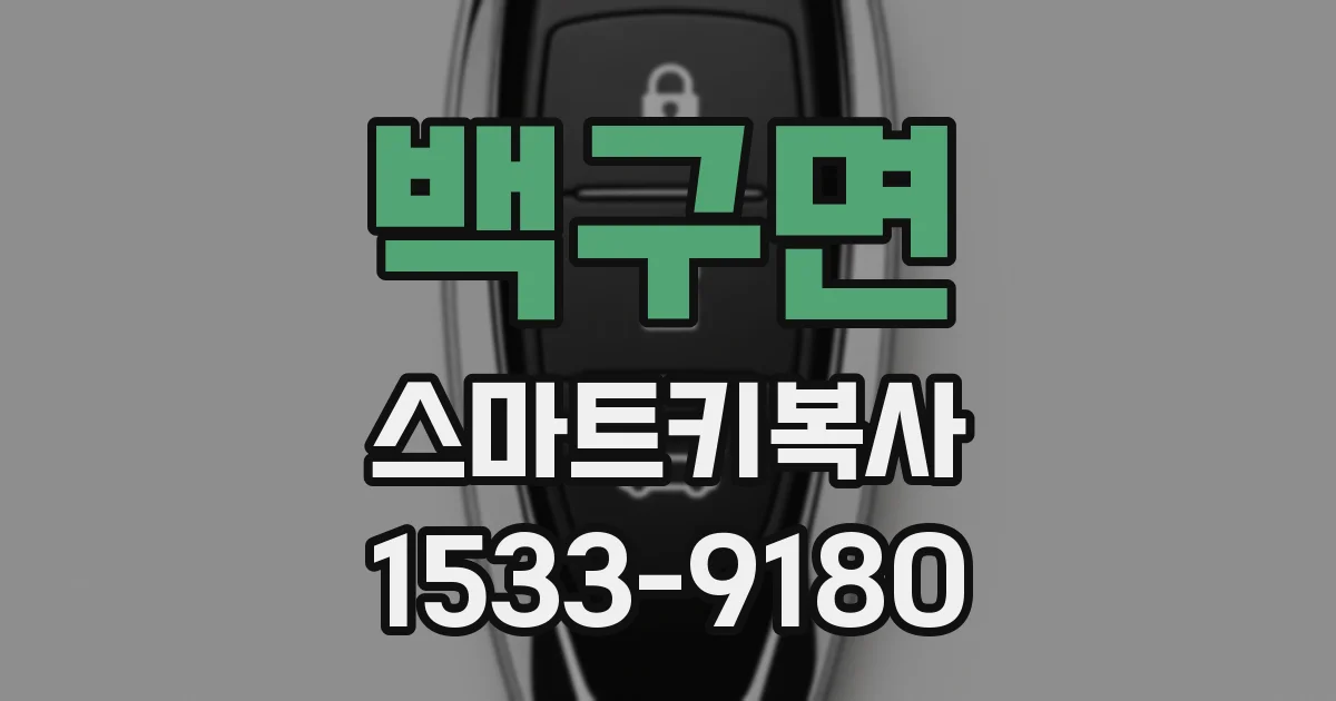 백구면 스마트키복사