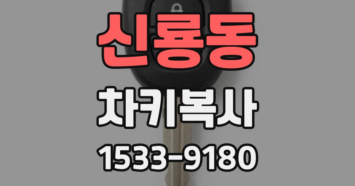 신룡동 차키복사