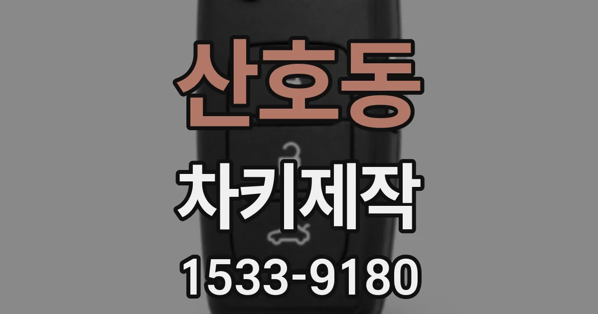 산호동 차키제작