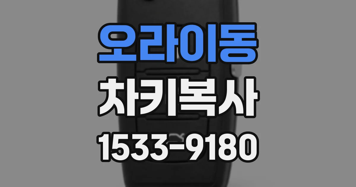 오라이동 차키복사