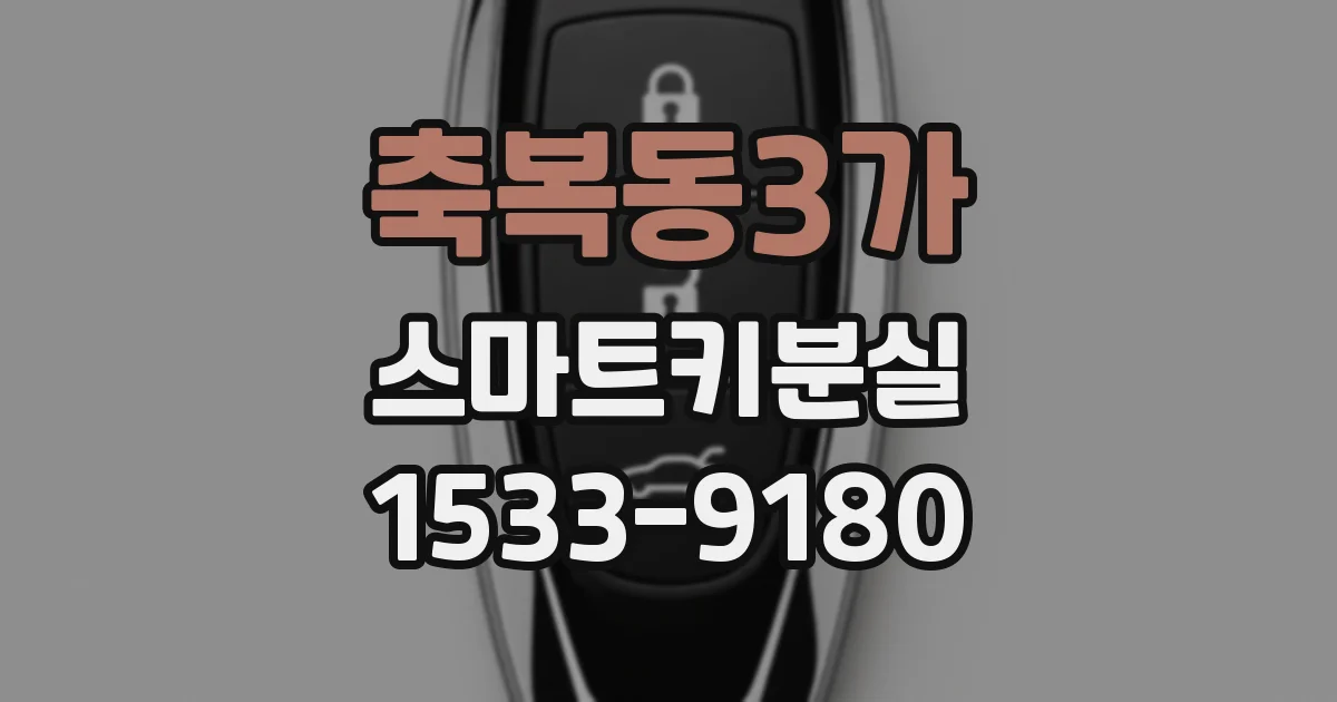 축복동3가 스마트키분실