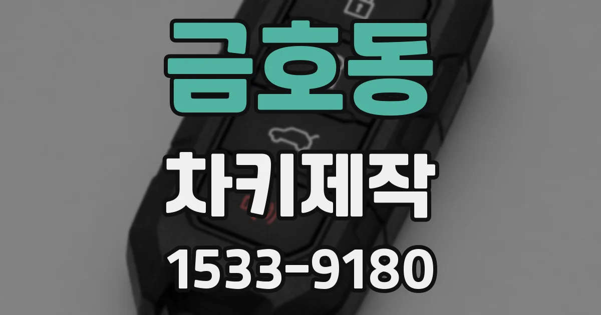 금호동 차키제작
