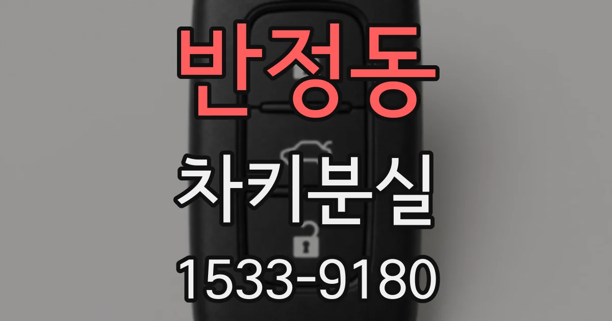 반정동 차키분실