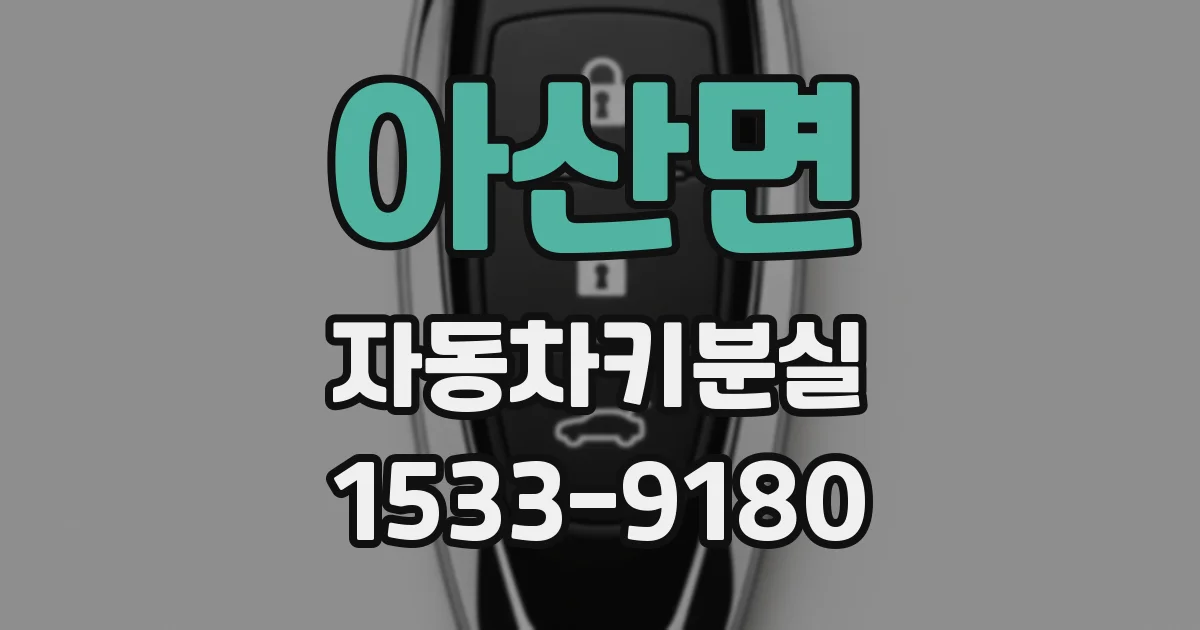 아산면 자동차키분실