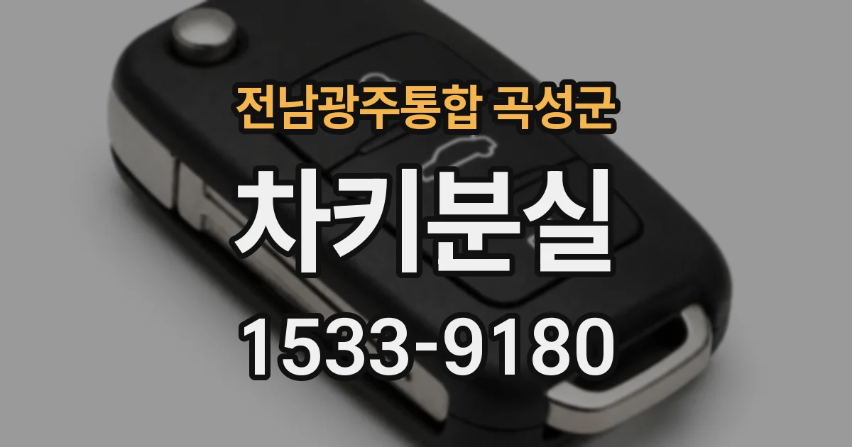 전남광주통합 곡성군 차키분실