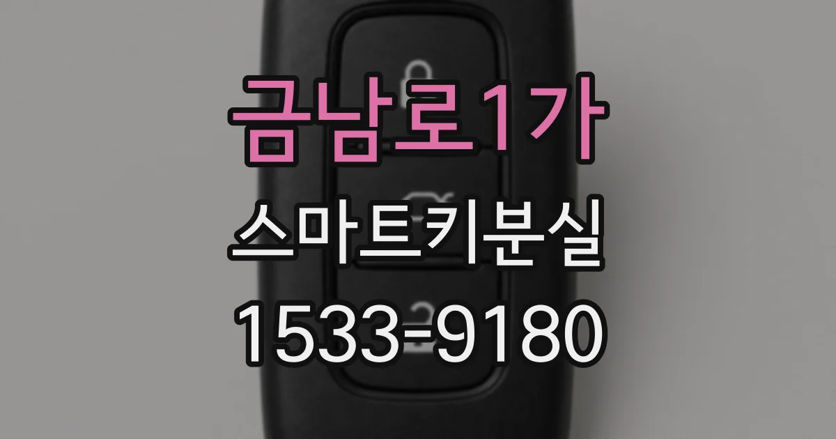 금남로1가 스마트키분실