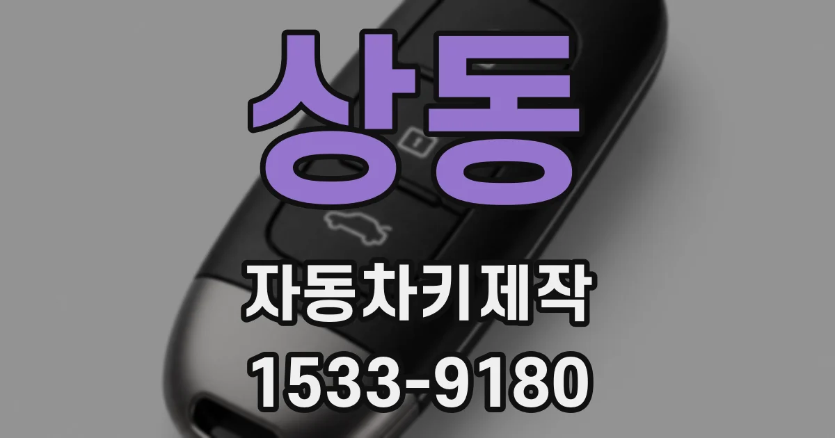 상동 자동차키제작