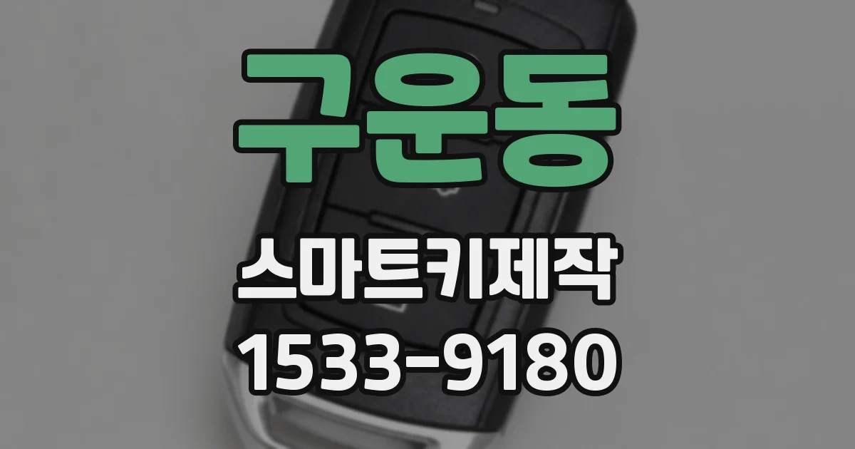 구운동 스마트키제작
