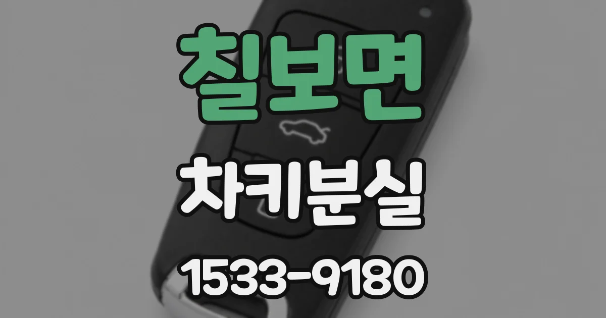칠보면 차키분실