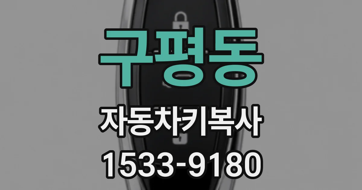 구평동 자동차키복사