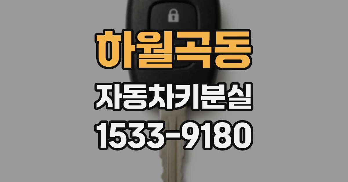 하월곡동 자동차키분실