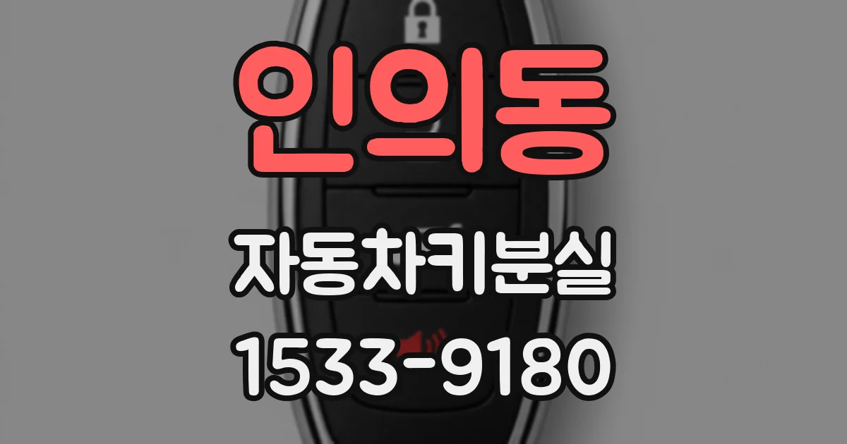 인의동 자동차키분실