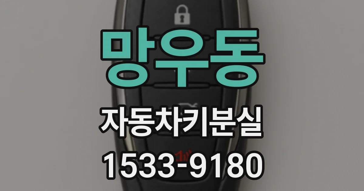 망우동 자동차키분실