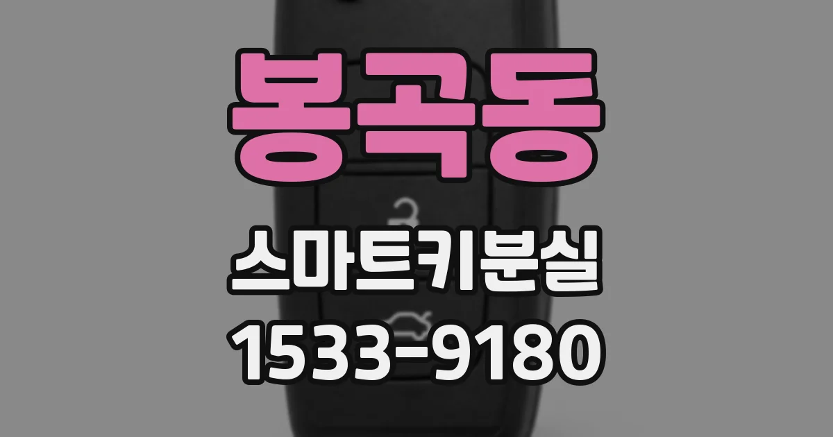 봉곡동 스마트키분실