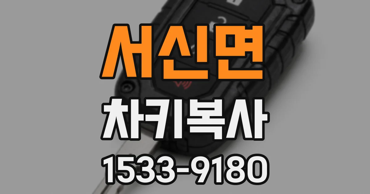 서신면 차키복사